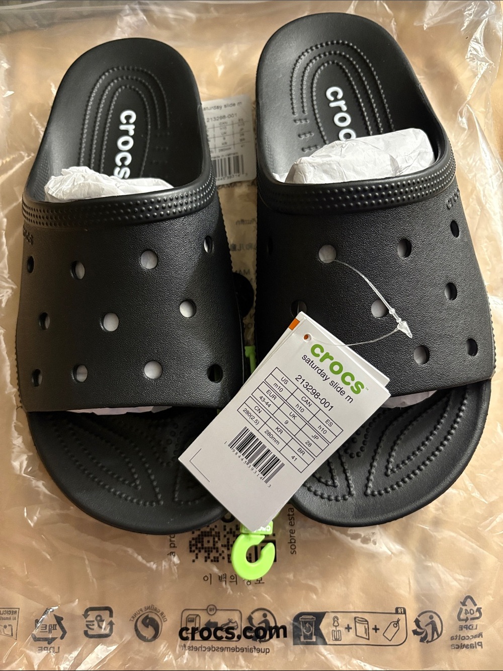 CROCS Black Classic Slide Sandals